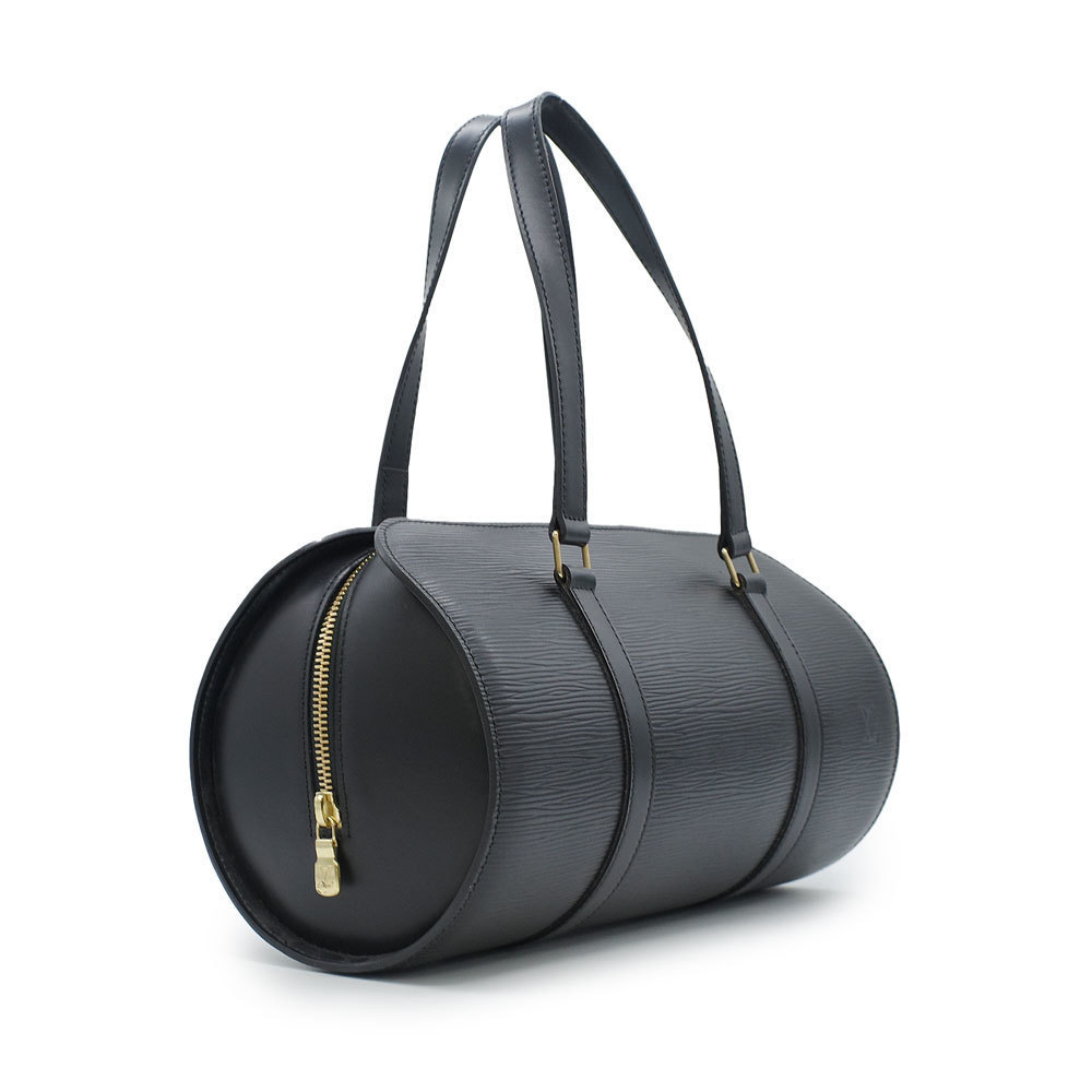 Louis Vuitton Soufflot Handbag Noir Black Epi With Tubular Pouch